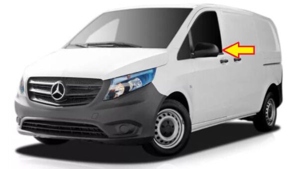 NEW GENUINE MERCEDES BENZ MB VITO W447 WING MIRROR HOUSING COVER BLACK LEFT N/S A44781100009051 - Image 2