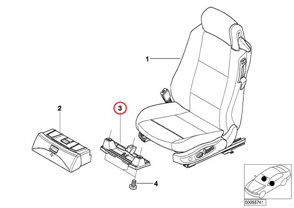 NEW GENUINE BMW 3 SERIES E46 E93 CONVERTIBLE UNDERSEAT FIRST AID KIT BRACKET 52108267529 - Image 2
