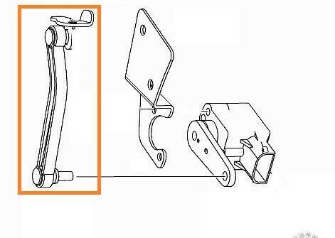 NEW GENUINE MERCEDES MB GL ML W164 HEADLIGHT LEVEL ADJUSTMENT ROD FRONT LEFT N/S A1643202332 - Image 2
