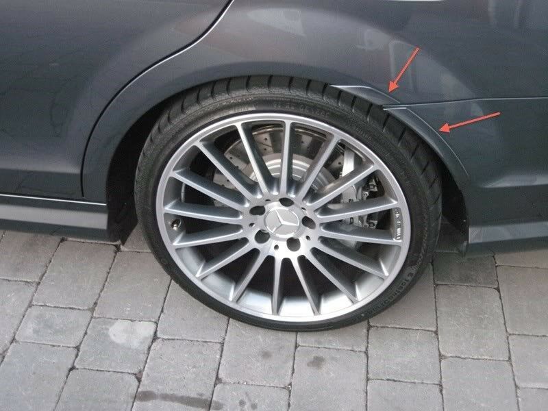 NEW GENUINE MERCEDES BENZ MB C W204 AMG REAR BUMPER WHEEL ARCH ENLARGEMENT LEFT - Image 2
