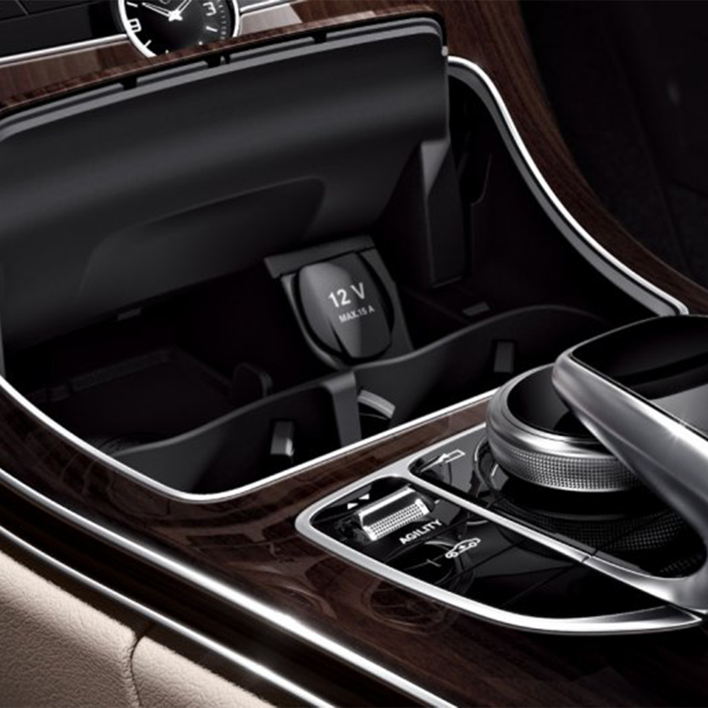 NEW GENUINE MERCEDES BENZ MB C CLASS W205 CENTER CONSOLE DRINK CUP HOLDER BLACK - Image 3