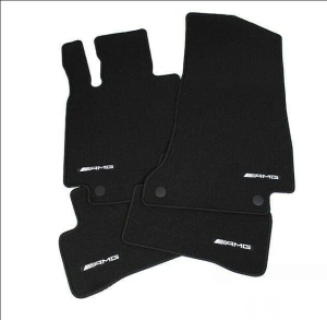 Genuine AMG Black Velour floor mats set 4x Carpets For Mercedes W205 S205