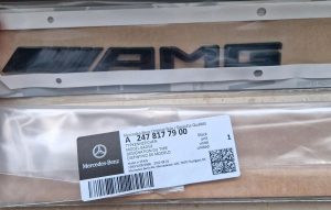 Genuine AMG Night Package Black Gloss Rear trunk lid badge sticker OE logo For Mercedes