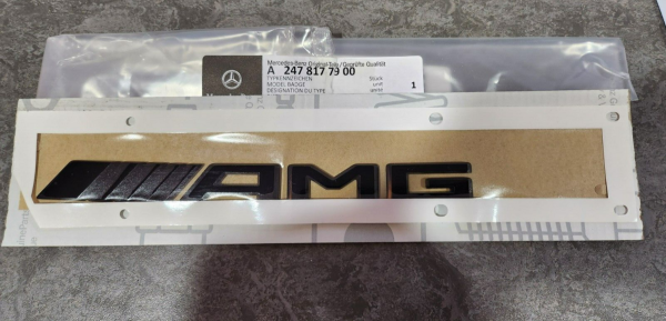 Genuine AMG Night Package Black Gloss Rear trunk lid badge sticker OE logo For Mercedes W247