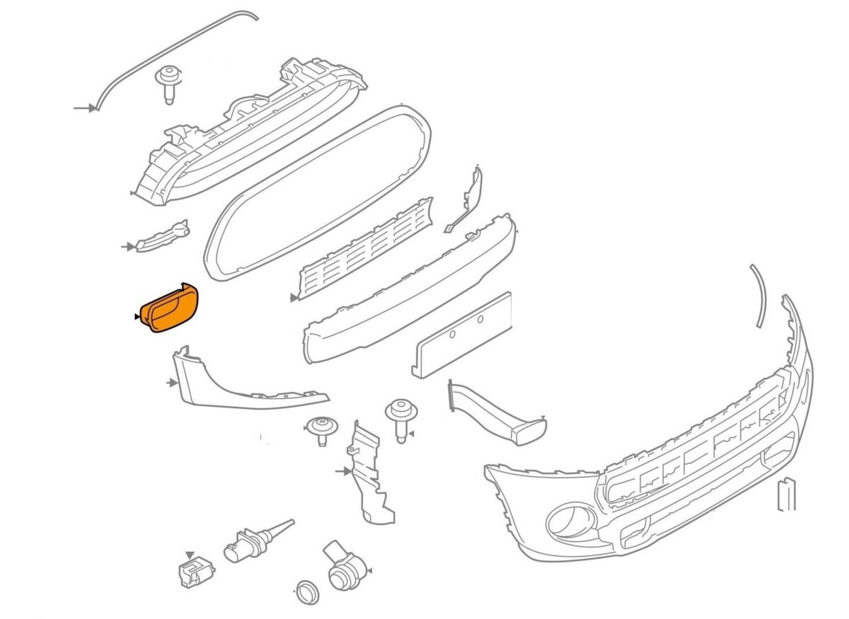 MINI NEW GENUINE F55 F56 F57 S COVER AIR DUCT BRAKE CHROME RIGHT O/S 51117337812 - Image 2