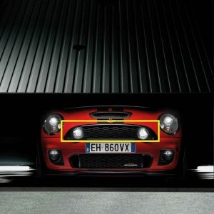 NEW GENUINE MINI SET ADDITIONAL HEADLIGHT HEADLAMP SPOT FOG LIGHT BLACK 63120420291