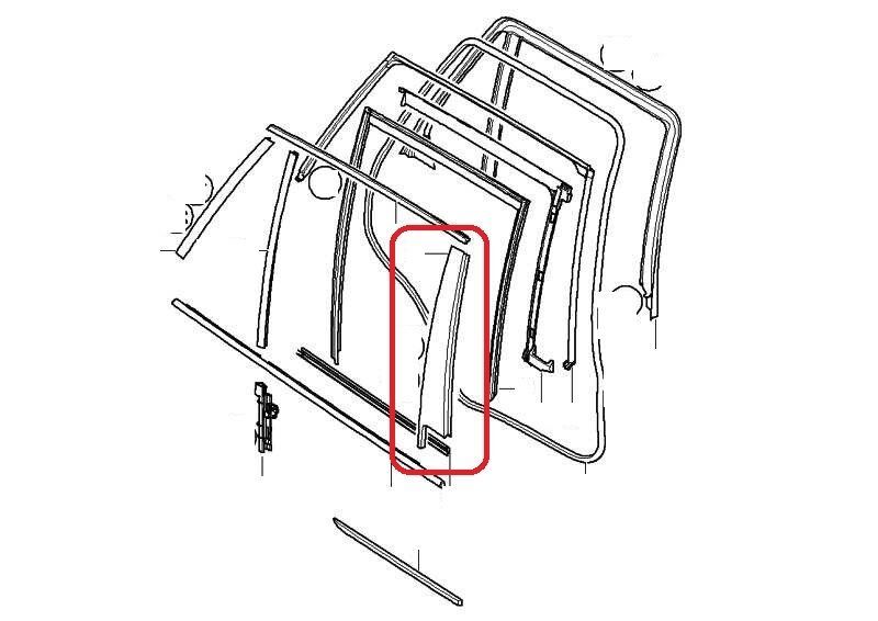 BMW NEW OEM E70 REAR DOOR REAR DOOR FINISHER B PILLAR PANEL TRIM BLACK RIGHT O/S 51357136956 - Image 2