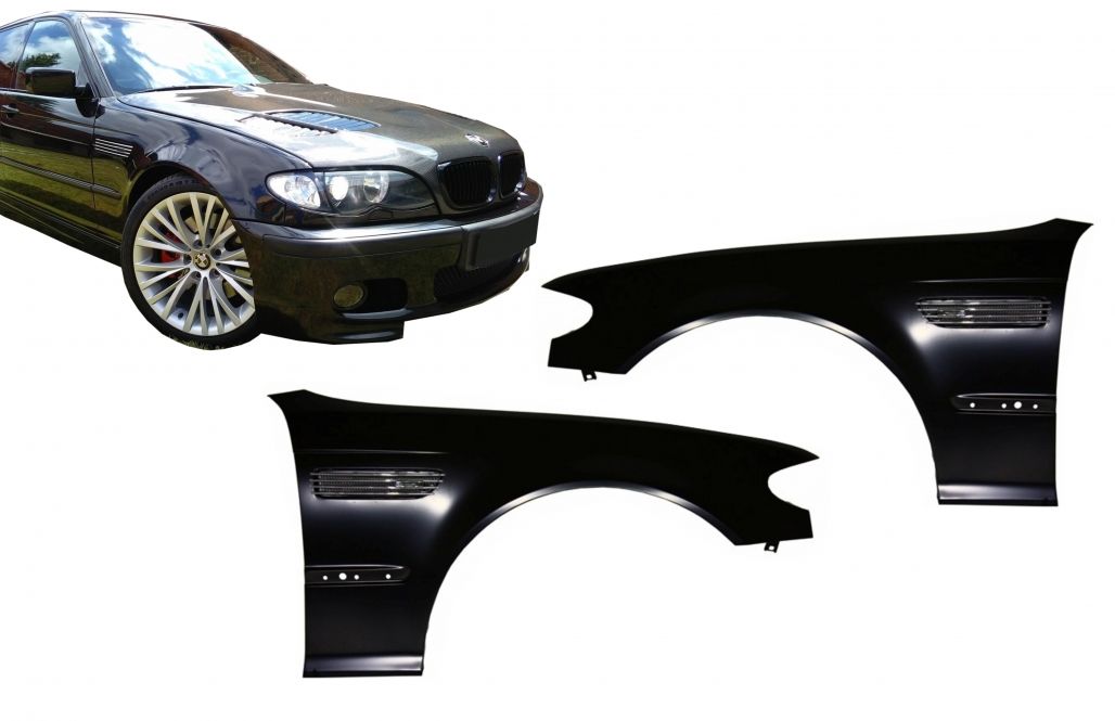 M3 Design Front Wide Fenders for BMW E46 Facelift 2001-2004 Saloon / Touring - Image 9