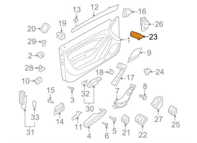 NEW GENUINE AUDI A5 S5 RS5 08-16 MEMORY SEAT SWITCH BUTTON RHD 8T0959770V10 - Image 3