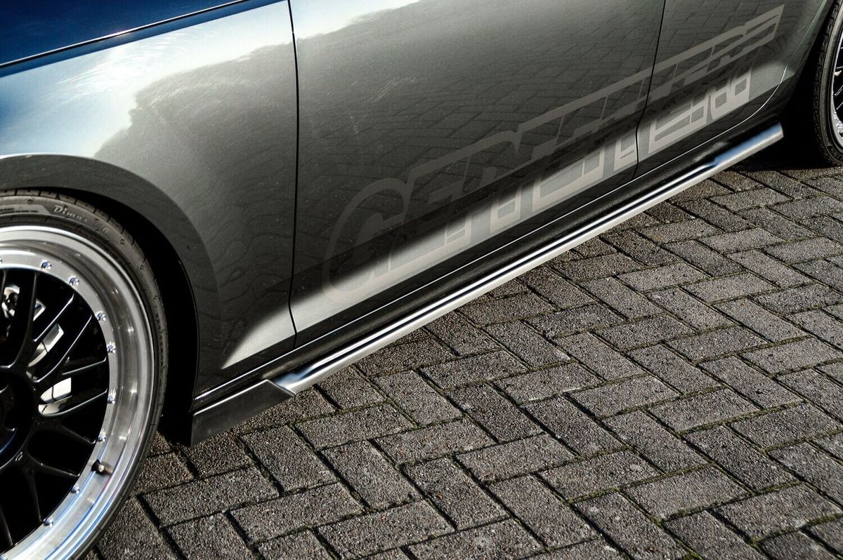 Performance Side skirts addons / Blades / diffusers / sill covers with Wing For Audi A4 B9 15-20