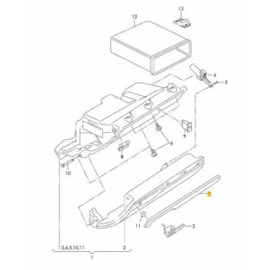 NEW GENUINE AUDI TT 8J ALUMINIUM SILVER TRIM RHD 8J2857185AQ77