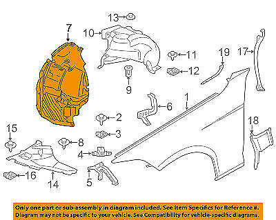 FOR NEW GENUINE BMW 3' F80 M3 4' F82 M4 FRONT WHEEL FENDER LINER SHIELD RIGHT O/S - Image 2