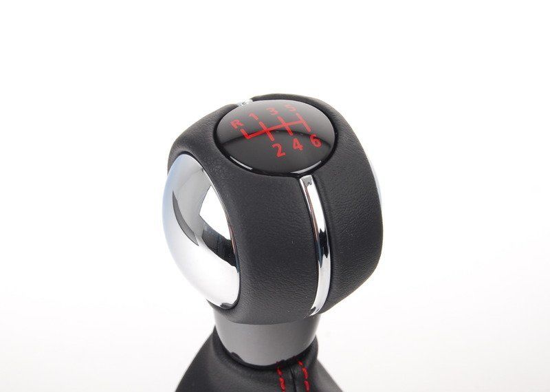 NEW GENUINE MINI F55 F54 F60 JCW MANUAL 6 GEAR LEATHER BLACK SHIFT KNOB 25117642001 - Image 2