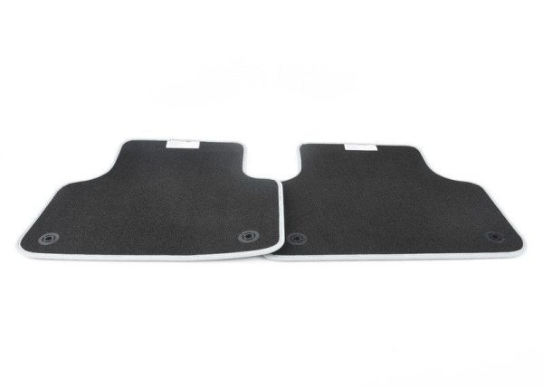 NEW GENUINE AUDI Q7 SQ7 2016- REAR PREMIUM BLACK TEXTILE FLOOR MATS 4M0061276MNO - Image 2