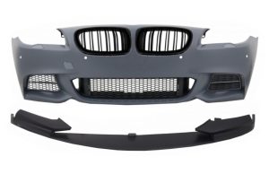 Front Bumper with Spoiler Lip and Kidney Grilles suitable for BMW 5 Series F10 F11 (2010-2017) M-Performance Sport M550 Design