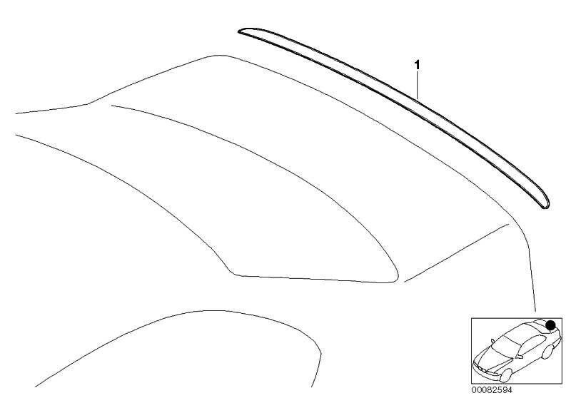BMW NEW GENUINE 5 SERIES E39 5M REAR TRUNK LIP SPOILER PRIMED 51717901594 - Image 2