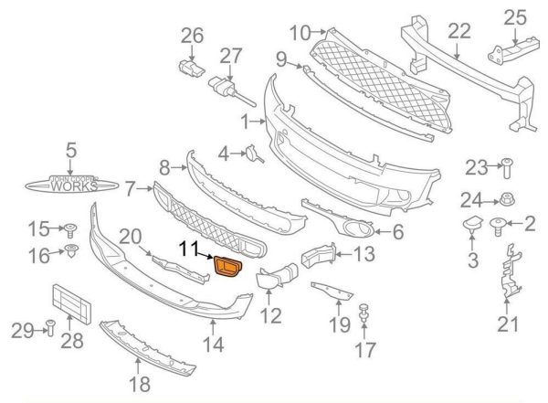 NEW MINI R55 R56 R57 R58 R59 JCW  FRONT REAR FOG LIGHTS FRAME TRIMS CHROME 4PCS - Image 2