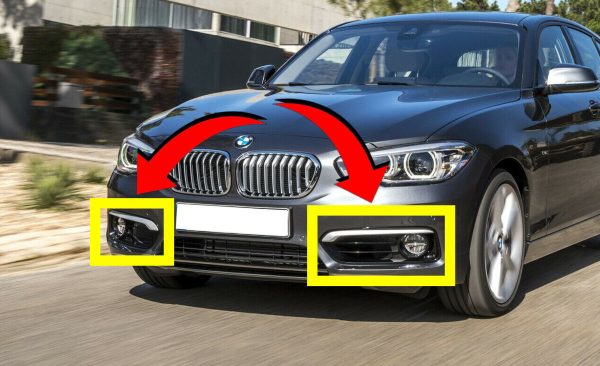 GENUINE BMW 1 SER F20 F21 LCI URBAN LINE FRONT M SPORT BUMPER FOG GRILL PAIR SET - Image 2