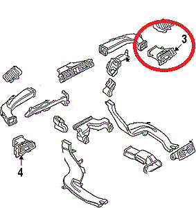 NEW GENUINE BMW 3 SERIES E90 E91 DASHBOARD FRESH AIR VENT RIGHT O/S LHD 64229130460 - Image 2