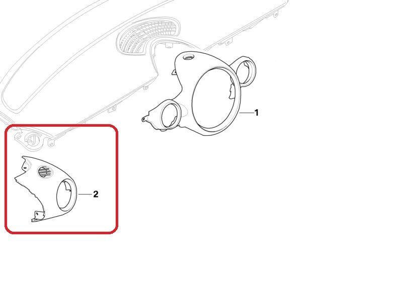 MINI NEW GENUINE R55 R56 R57 R58 R59 DASHBOARD AIR VENT COVER CHROME TRIM LEFT 51452752799 - Image 2