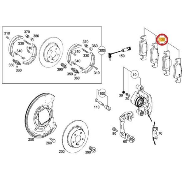 NEW GENUINE MERCEDES BENZ E CLASS W212 FRONT AND REAR BRAKE PAD SET - Image 3