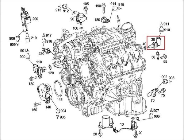 NEW GENUINE MERCEDES BENZ OM642 ENGINE COOLING TEMPERATURE SENSOR A0009056102 - Image 2