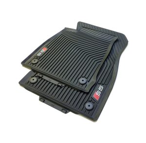 NEW GENUINE AUDI S5 COUPE CABRIO 17- FRONT RUBBER ALL WEATHER FLOOR MATS LHD 8W7061221A041