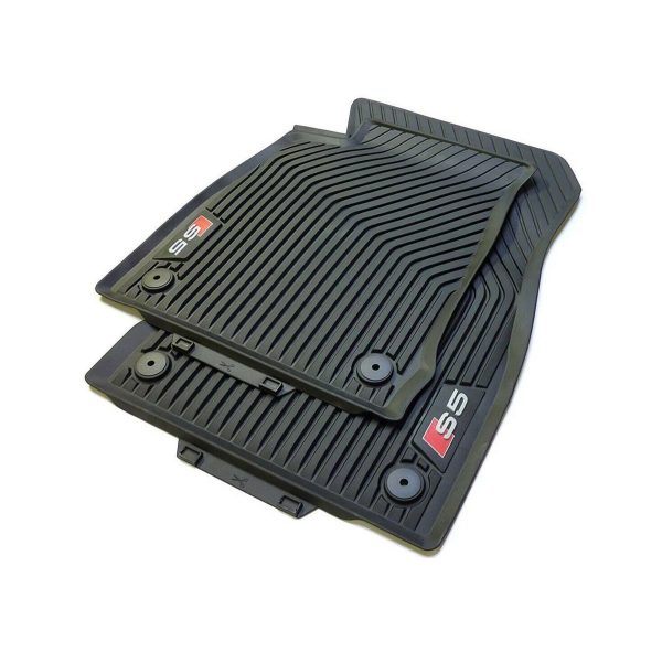 NEW GENUINE AUDI S5 COUPE CABRIO 17- FRONT RUBBER ALL WEATHER FLOOR MATS LHD 8W7061221A041