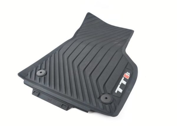 NEW GENUINE AUDI TTS COUPE 2015- FRONT BLACK RUBBER ALL WEATHER FLOOR MATS LHD 8S0061221041 - Image 2