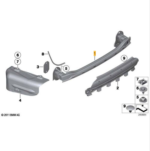 NEW GENUINE BMW 5 SERIES F10 F11 LCI NON LCI REAR BUMPER CARRIER 51127184769 - Image 2