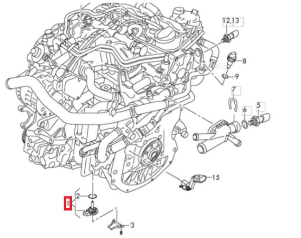 NEW GENUINE AUDI A4 B8 8K FACELIFT 2011 2015 ENGINE OIL LEVEL SENSOR 03L907660 - Image 2