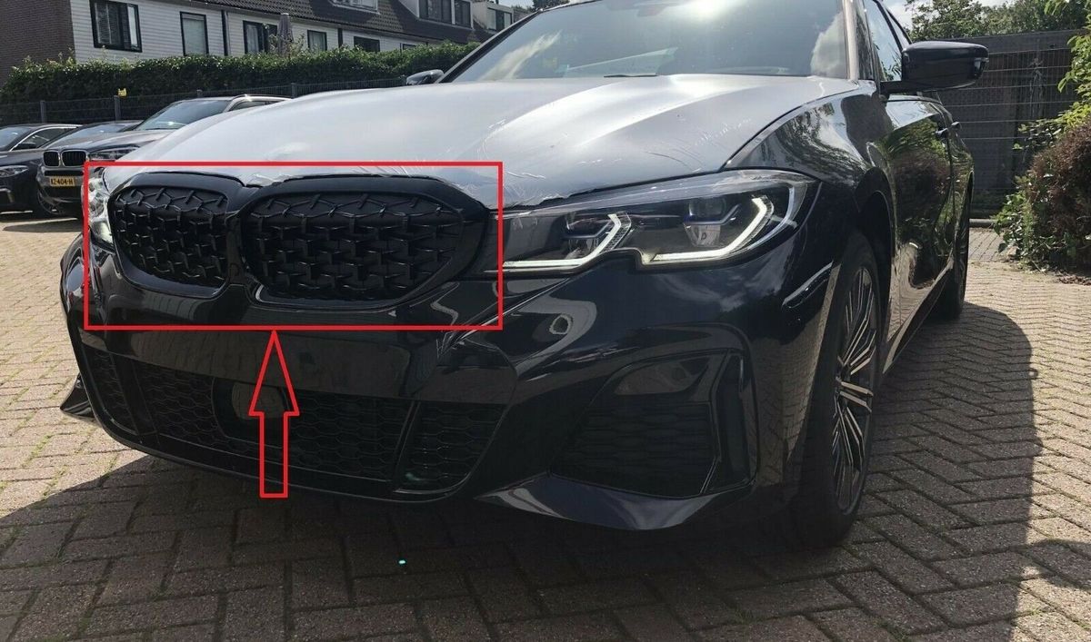 NEW GENUINE BMW 3 SERIES G20 M340i HIGH GLOSS BLACK FRONT KIDNEY GRILLE 51139448475 - Image 5