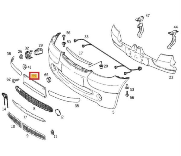 NEW GENUINE MERCEDES BENZ A CLASS W168 NUMBER PLATE HOLDER A1688850481 - Image 2