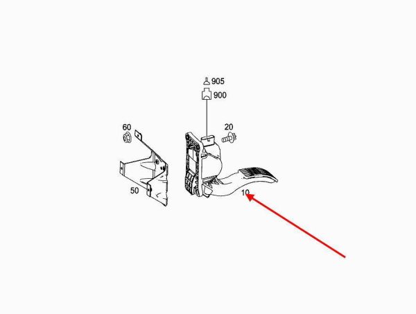 NEW GENUINE MERCEDES BENZ VITO W447 ACCELERATOR PEDAL A4473000200 - Image 2