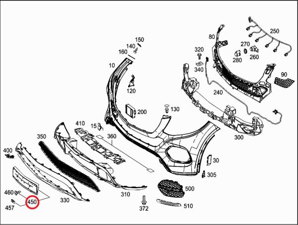 NEW GENUINE MERCEDES-BENZ GLE COUPE LICENSE NUMBER PLATE HOLDER C292 A2928801244 - Image 2