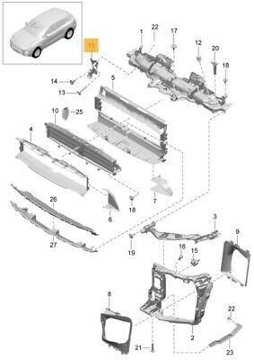 NEW GENUINE PORSCHE MACAN 95B RADIATOR SUPPORT BRACKET LEFT N/S 95B807333A - Image 2