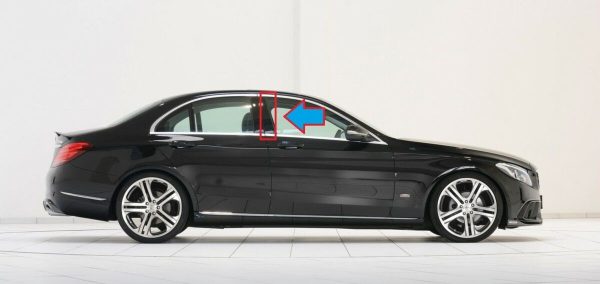 NEW GENUINE MERCEDES BENZ MB C W205 FRONT DOOR B-PILLAR BLACK RIGHT O/S A2056900887 - Image 2