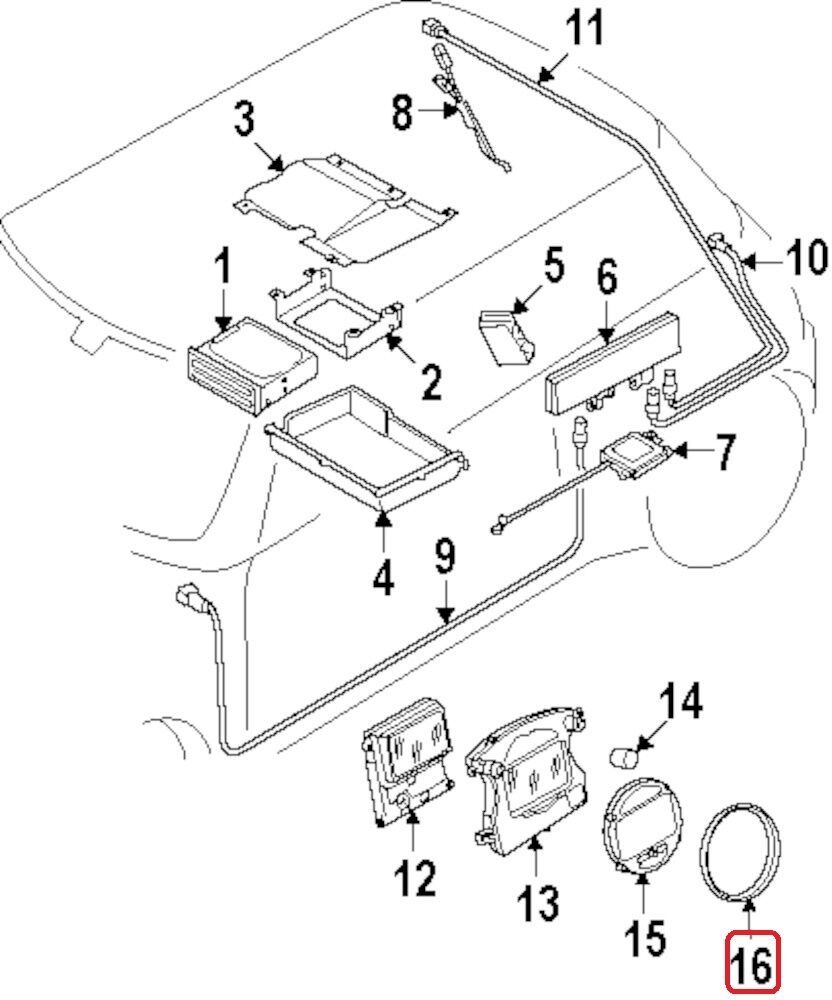 MINI NEW OEM R52 R50 R53 COOPER S ONE CONVERTIBLE FRONT NAVIGATION CHROME RING 51457132401 - Image 3