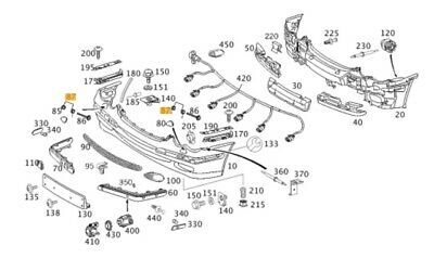NEW GENUINE MERCEDES BENZ W203 W218 C199 HEADLIGHT WASHER COVER CAP SPRING 1PCS A2038850035 - Image 2