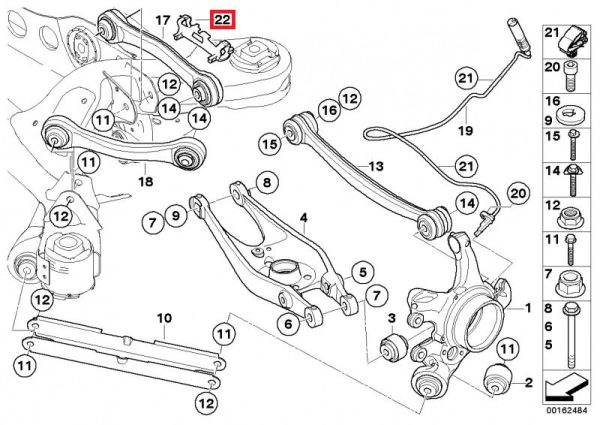 NEW GENUINE BMW 1 3 SERIES E82 E90 E92 E93 REAR ABS/BVA TUBE BRACKET 34522283017 - Image 2