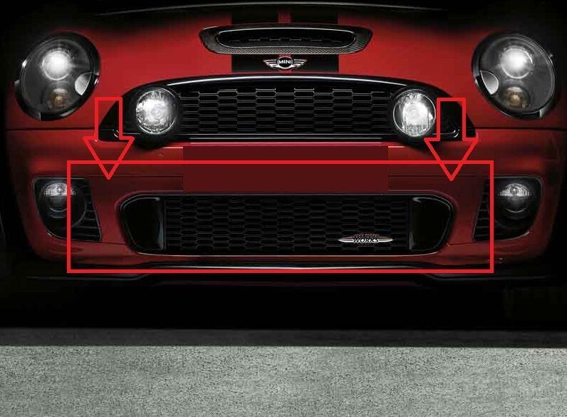 MINI NEW GENUINE R55 R56 R57 R58 JCW FRONT BUMPER FRAME FOR TRIM GRILLE 51117283333 - Image 3