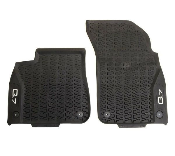 NEW GENUINE AUDI Q7 16- FRONT BLACK RUBBER ALL WEATHER FLOOR MATS LHD 4M1061221C041