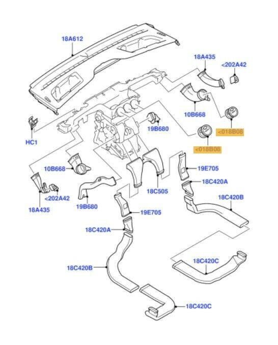 NEW GENUINE FORD MONDEO GALAXY S-MAX FRONT LOUVRE AIR VENT DUCT 1PCS 1688403 - Image 2