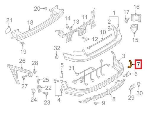 NEW GENUINE AUDI A4 B9 AVANT REAR BUMPER REFLECTOR LEFT N/S 8W9945105A - Image 2