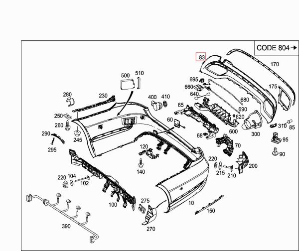 NEW GENUINE MERCEDES BENZ W212 PRE-FL E63 AMG REAR BUMPER DIFFUSER WITH TRIM SET A2128855525+A21288800739999 - Image 2