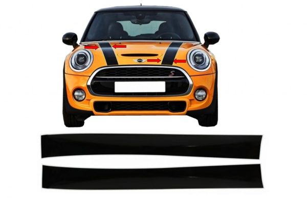 Set Sticker Vinyl White Black Hood Upper Bonnet suitable for MINI R50 R52 R53 R56 R57 Clubman R55 (2001-2017) Premium Quality