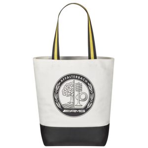 Genuine Mercedes AMG Cotton offwhite black Shopping Carry Bag/ Handbag 28x13x39cm