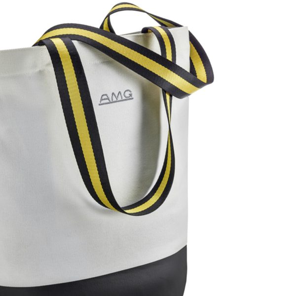Genuine Mercedes AMG Cotton offwhite black Shopping Carry Bag/ Handbag 28x13x39cm - Image 3