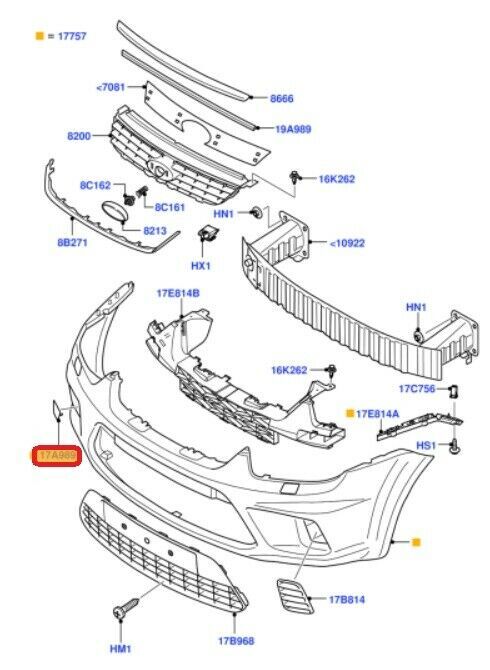 NEW GENUINE FORD C-MAX 07-10 FRONT BUMPER TOW HOOK EYE COVER CAP PRIMED 1472268 - Image 2