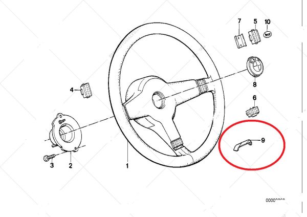 BMW GENUINE NEW E30 M3 E28 M5 E34 E24 E32 M TECH STEERING WHEEL BADGE 32331155957 - Image 2
